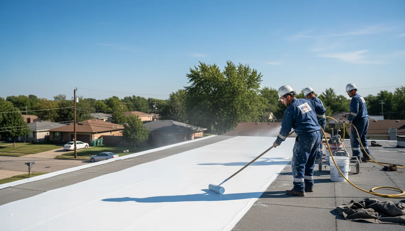 Commercial roof coating in Turon, KS near me